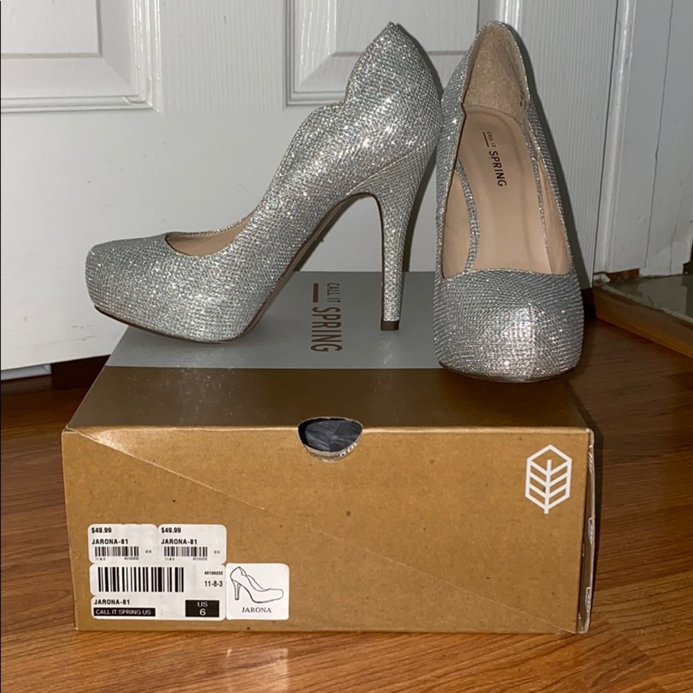 Call It Spring Silver High Heels